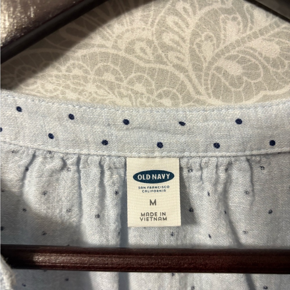 Blue polka dot blouse - Picture 2 of 3